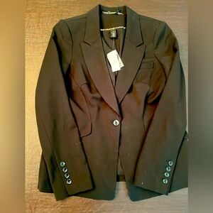 White House Black Market Peak Lapel Black Blazer